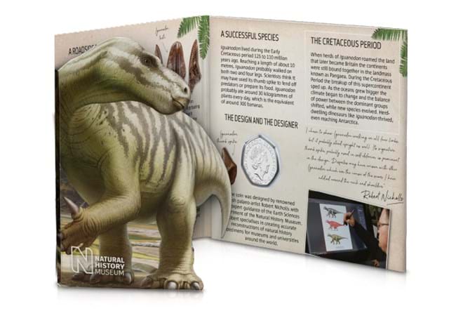 2020 Iguanodon 50p BU Pack Inside Open