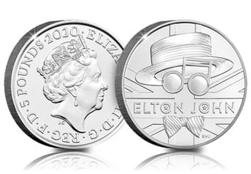 Elton John BU pack coin obverse/reverse