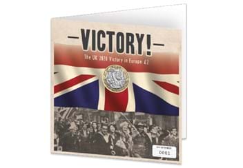 Change Checker 2020 UK VE Day £2 Display Card front of card