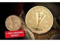 This 2020 coin is a tribute to Canada's famous Victory Nickel – originally issued to promote Canadian efforts during WWII. It is struck from Bronze as a nostalgic nod to the original tombac version.