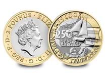This £2 is the third and final Captain Cook £2 in The Royal Mint's coin series celebrating the legendary voyage of Captain Cook.