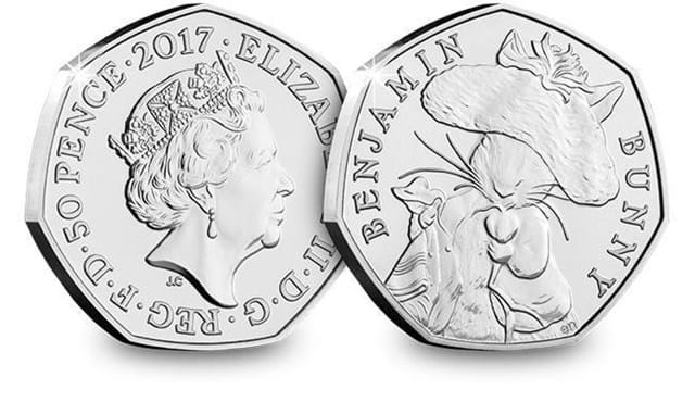 UK 2017 Beatrix Potter Benjamin Bunny BU 50p coin both sides