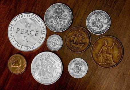 This collection includes the 2020 End of WWII BU £5 coin, set alongside a collection of circulating coins from 1945. Limited to just 495, comes presented in a deluxe wooden box with COA.