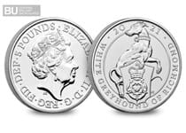 The White Greyhound of Richmond is the ninth release in The Royal Mints Queen's Beasts £5 Series. It has been protectively encapsulated and certified as Brilliant Uncirculated quality.