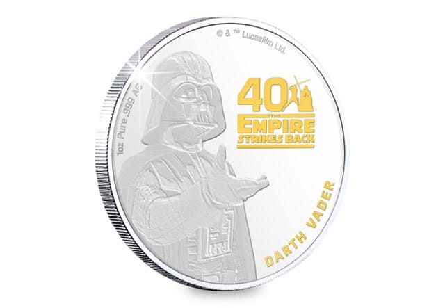 STAR WARS The Empire Strikes Back 40th Anniversary Silver Proof Set Darth Vader reverse