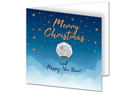 This new Christmas Card displays the 2020 Hark the Herald Angels Sing 50p coin which is encapsulated within the card to protect its superior BU quality.