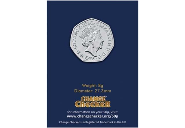 The Snowman CERTIFIED BU 50p Obverse in Change Checker Packaging