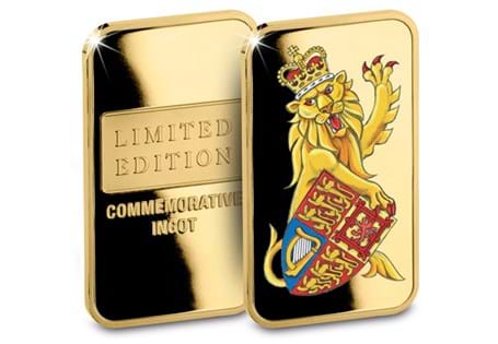 The Queen's Beasts are ten heraldic statues. The Lion of England has been commemorated on this Gold-Plated Commemorative Ingot and is the first in the series. EL: 9,999.