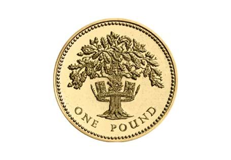 Issued in 1987 and 1992, this £1 features an Oak tree design on the reverse to represent England. Circulation quality.