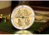 This coin has been issued by The Royal Canadian Mint to celebrate the 4 tall ships of Canada that represents 150 years of matitime history.  EL 500.