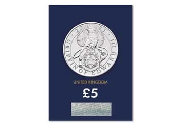 2021 UK The Griffin of Edward III BU £5 reverse in Change Checker packaging