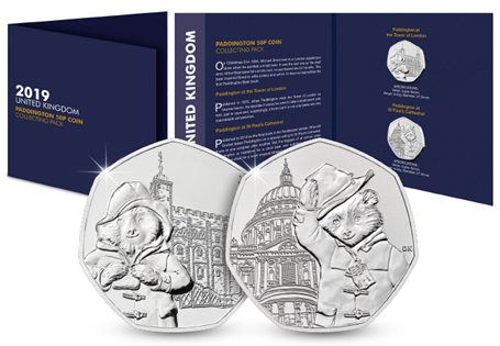 The Paddington Coin Pack has space to fit both commemorative coins that were issued in 2019. 