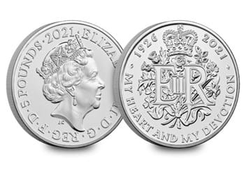 2021 UK Queen Elizabeth II 95th Birthday BU £5 both sides