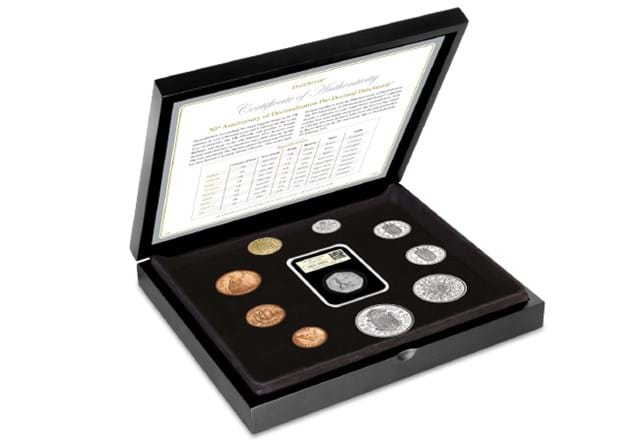 50th Anniversary of Decimalisation DateStamp Collection in Box