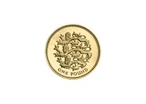 Issued in 1997 and 2002 as part of the heraldic emblem series, this £1 features a three lions design on the reverse to represent England. Circulation quality.