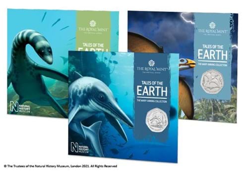 UK 2021 Complete Mary Anning 50p BU Pack Set