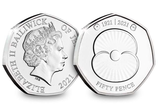 The RBL Centenary Brilliant Uncirculated 50p Obverse and Reverse