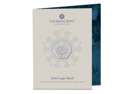 This 50p has been struck and issued by The Royal Mint to mark the 75th anniversary of the passing of John Logie Baird. It is struck to a BU quality, and comes in stylish coin pack from The Royal Mint.