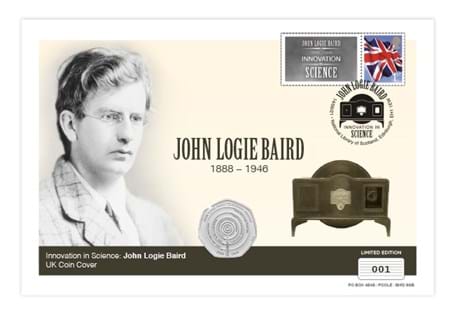 John Logie Baird BU 50p UK Coin Cover