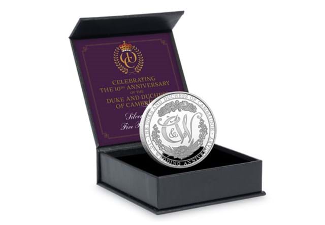 Will and Kate 10th Anniversary Silver Proof £5 in Box