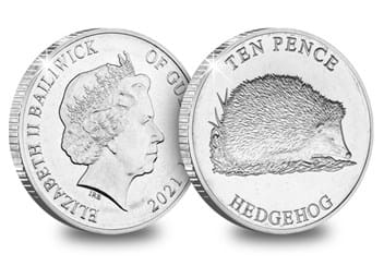 The Woodland Mammals Uncirculated 10p Set Hedgehog Obverse and Reverse