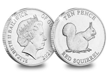 The Woodland Mammals Uncirculated 10p Set Red Squirrel Obverse and Reverse