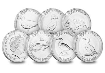 The Coastal Wildlife Uncirculated 10p Set Obverse and Reverses