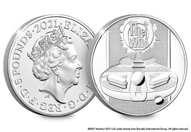 UK 2021 The Who £5 BU Pack both sides of coin