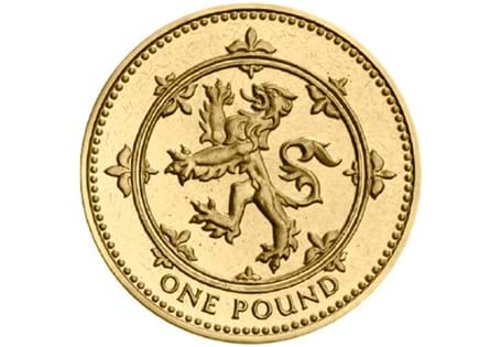 Issued in 1994 and 1999 as part of the £1 heraldic emblem series The reverse design features a lion rampant to represent Scotland. Circulated quality.