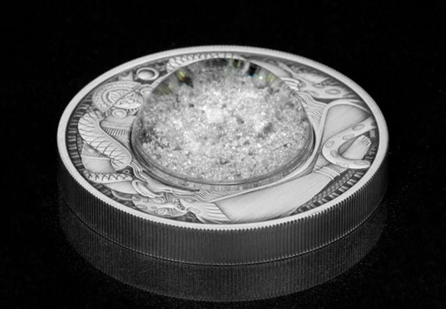 Australia 2021 Tears of the Moon 2oz Silver Antique Coin reverse with black background