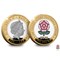 RFU 150th Anniversary Silver Proof Official RFU 150th Anniversary Rose Logo £2 Obverse and Reverse