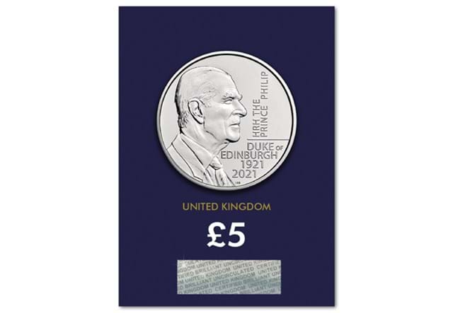 2021 UK Prince Philip CERTIFIED BU £5 reverse in Change Checker packaging