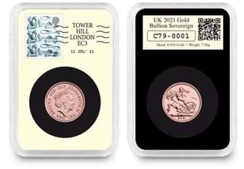 England Finalists Sovereign DateStamp Issue Obverse and Reverse in Capsule