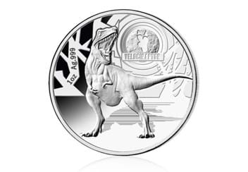2021 The Age of Dinosaurs Silver 1oz Three Coin Set Velociraptor Reverse