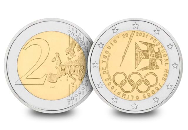 2021 Portugal Sports 2 Euro Reverse and Obverse