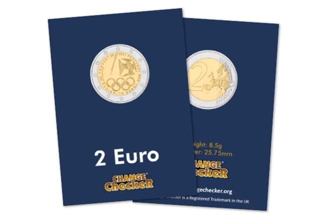 2021 Portugal Sports 2 Euro Reverse and Obverse in Change Checker Pack