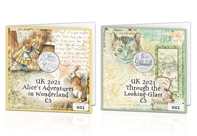 2021 UK Wonderland £5 Display Card Pair front of display cards