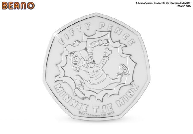 The Official Dennis's 70th Anniversary 50p Set Minnie the Minx Reverse