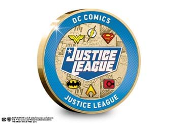 Reverse of DC Comic Justice League Colour Medal