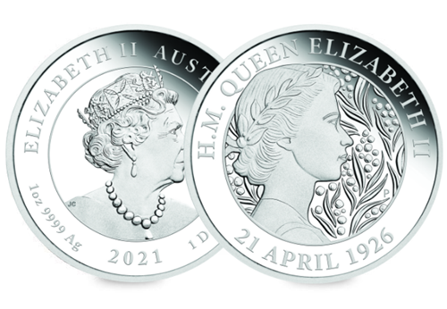 Australia Queen’s 95th Birthday Silver Proof Coin Obverse Reverse
