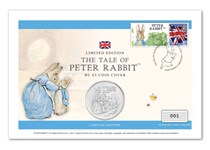 The Tales of Peter Rabbit £5 Coin Cover.