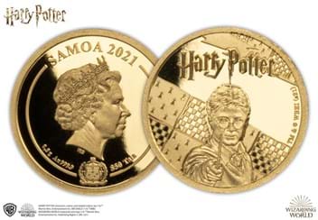 Harry Potter Small Gold Coin Obverse and Reverse