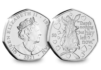 March Hare BU 50p Coin Obverse and Reverse