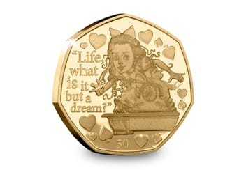 Alice Through the Looking-Glass Gold 50p Reverse