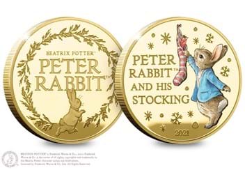 Gold Proof Peter Rabbit Commemorative Obverse and Reverse