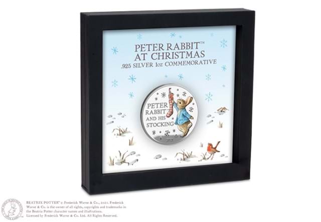 Silver Proof Peter Rabbit Commemorative Reverse in Presentation Case