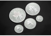 This 2022 Pure Silver Maple Leaf Set has been issued by the Royal Canadian Mint. The 1oz coin features diamond glitter technology. Struck from pure .9999 Silver to a Proof finish. EL 3,000.