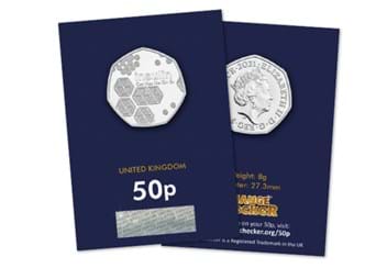 2021 UK Discovery of Insulin BU 50p Obverse and Reverse in Change Checker Pack