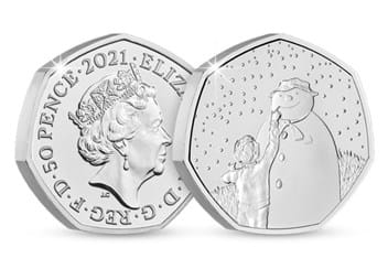 UK 2021 The Snowman 50p BU Obverse and Reverse