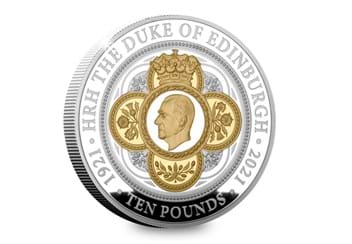 The Prince Philip In Memoriam Silver 5oz £10 Reverse